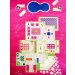 Детский игровой ковер "Домик", розовый 134х200