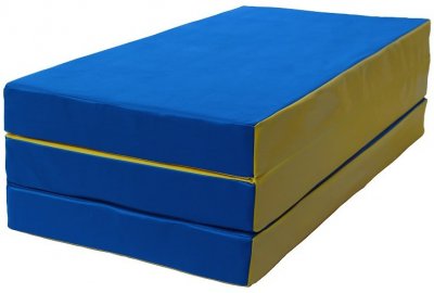 Мат № 4 КМС (100 х 150 х 10) складной сине/жёлтый