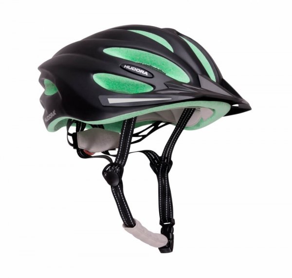 Шлем защитный HUDORA, чёрно-зеленый (49-52 см)