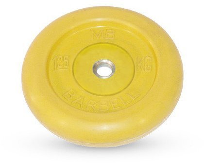Диск обрезиненный Barbell d 26 мм цветной 1,25 кг