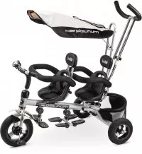 Элитный трехколесный велосипед для двойни Small Rider Platinum ALT (платина)