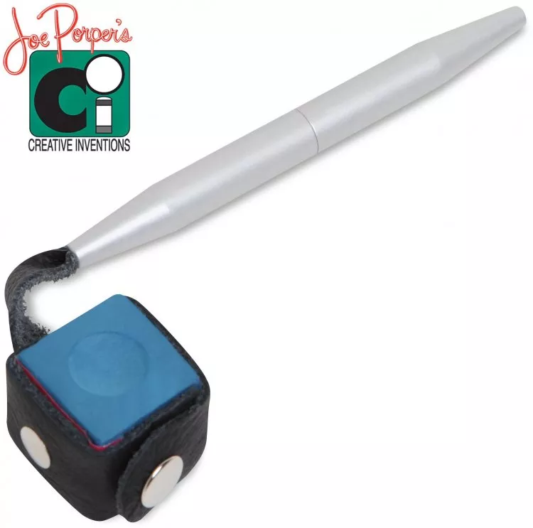 Держатель для мела Joe Porper`s Chalk On A Stick алюминий/кожа серебро