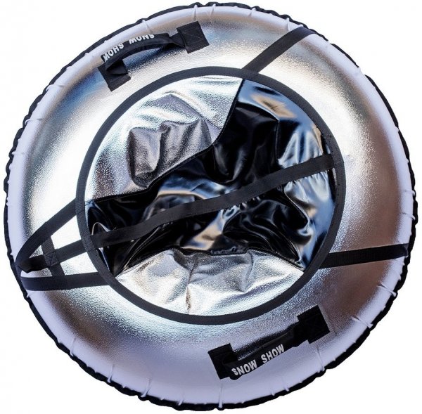 Санки надувные Тюбинг RT NEO чёрно-серый металлик + автокамера, диаметр 105 см