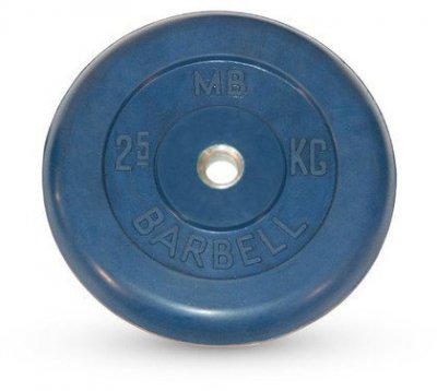 Диск обрезиненный Barbell d 26 мм цветной 2,5 кг
