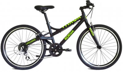 Велосипед KOKUA LIKEtoBIKE 24", два ручных тормоза (черный/зеленый)