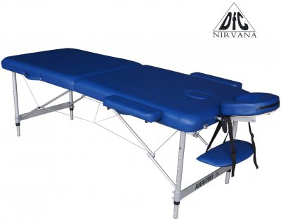 Массажный стол DFC NIRVANA, Elegant LUXE, 186х70х4 см, алюм. ножки, цвет голубой (Navy)