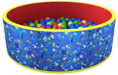 Сухой бассейн «Веселая поляна» 100 шариков, цвет синий