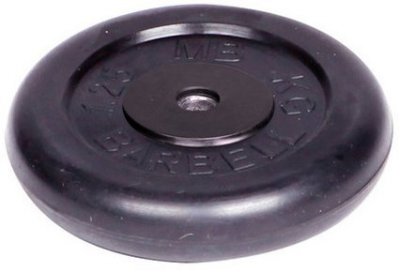 Диск обрезиненный Barbell d 26 мм чёрный 1,25 кг