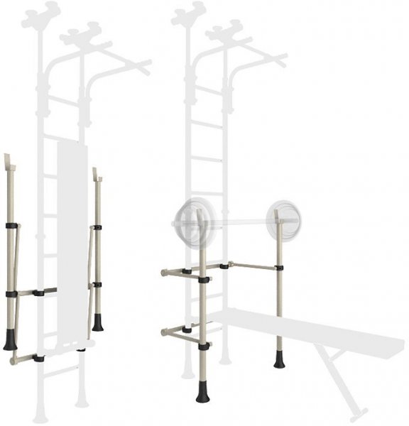 Стойка для штанги Романа ДСК ВО-92.23-01 белый антик/золото