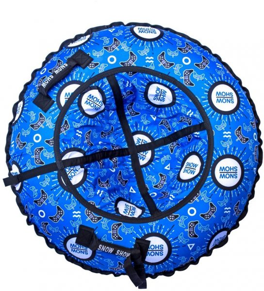 Санки надувные Тюбинг RT Джойстики на синем + автокамера, диаметр 105 см