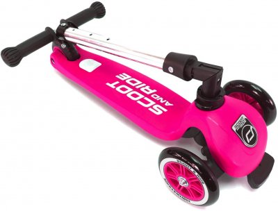 Самокат Scoot & Ride Highwaykick 3 light со складной ручкой (розовый)