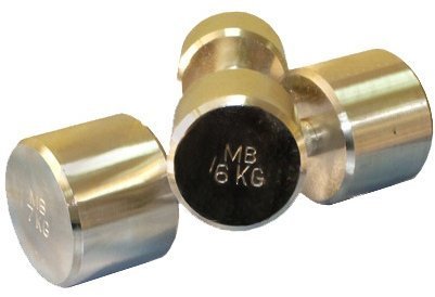 Гантель Barbell 6 кг неразборная фитнесс хром