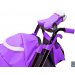 Санки-коляска SNOW GALAXY City-2-1 Серый Зайка на фиолетовом на больших надувных колёсах+сумка+вареж