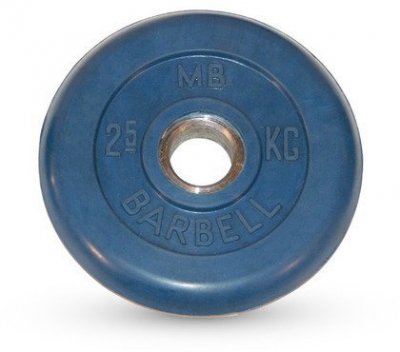 Диск обрезиненный Barbell d 31 мм цветной 2,5 кг