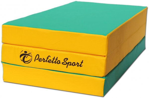 Мат Perfetto Sport № 4 (100 х 150 х 10) складной зелёно/жёлтый