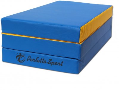 Мат Perfetto Sport № 4 (100 х 150 х 10) складной сине/жёлтый
