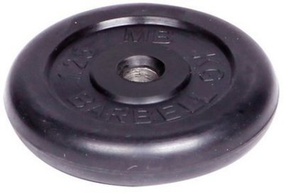 Диск обрезиненный Barbell d 31 мм чёрный 1,25 кг