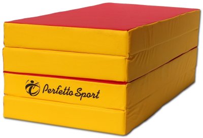 Мат Perfetto Sport № 5 (100 х 200 х 10) складной 3 сложения красно/жёлтый