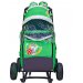 Санки-коляска SNOW GALAXY City-1 Серый Зайка на зелёном на больших колёсах Ева+сумка+варежки 