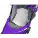 Санки-коляска SNOW GALAXY City-1 Серый Зайка на фиолетовом на больших колёсах Ева+сумка+варежки 