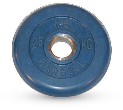 Диск обрезиненный Barbell d 51 мм цветной 2,5 кг