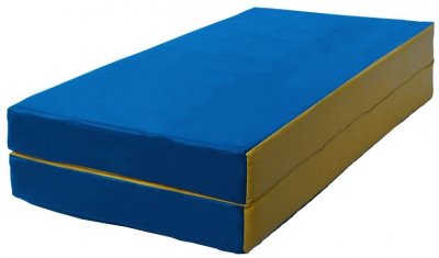 Мат № 3 КМС (100 х 100 х 10) складной сине/жёлтый