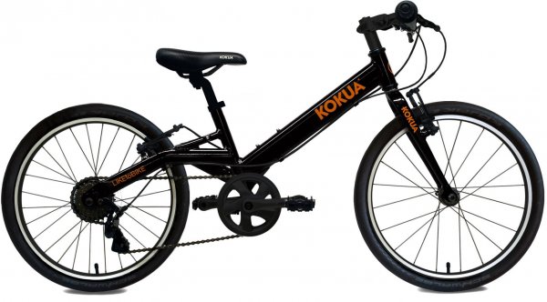 Велосипед Kokua LIKEtoBIKE 20", два ручных тормоза Special Model черный матовый/оранжевый