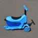 Самокат-беговел Ateox со светящимися колесами колесами, голубой
