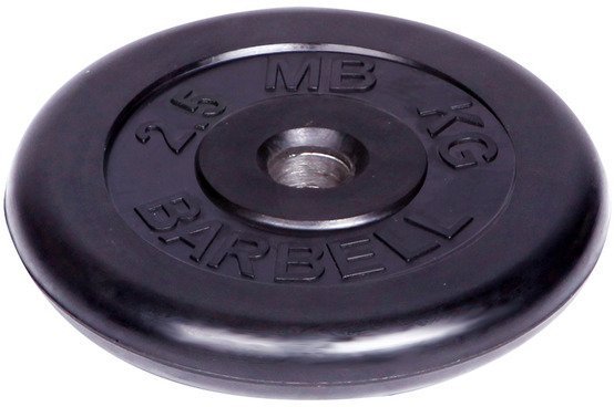 Диск обрезиненный Barbell d 51 мм чёрный 2,5 кг