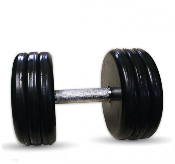 Гантель Barbell 45 кг классик с вращающейся ручкой хром