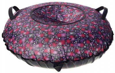 Санки надувные Тюбинг Oxford Принт Спирали и звёзды + автокамера, диаметр 110 см