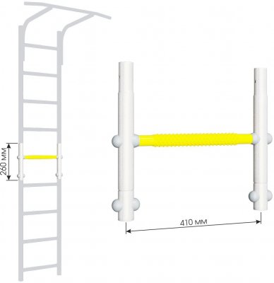 Вставка для увеличения высоты ДСКМ 410 Romana Dop8 (6.06.00) белый прованс/жёлтый