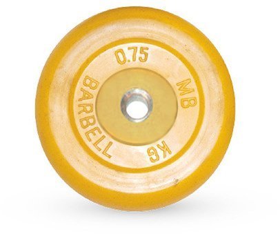 Диск обрезиненный Barbell d 26 мм цветной 0,75 кг