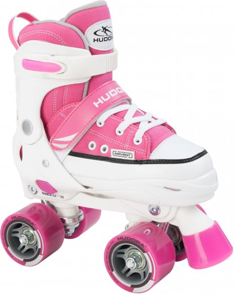 Раздвижные ролики-квады Hudora Roller Skate, размер 28-31, розовые