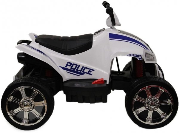 Детский электроквадроцикл T555TT белый-полиция