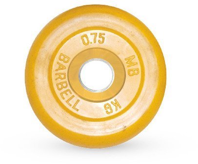 Диск обрезиненный Barbell d 31 мм цветной 0,75 кг