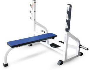 Скамья-стойка для жима штанги лежа Barbell МВ 2.06 белый
