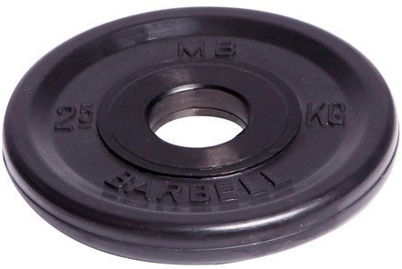 Диск олимпийский Barbell d 51 мм чёрный 2,5 кг