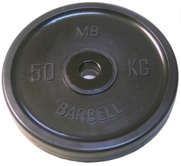 Диск олимпийский Barbell d 51 мм чёрный 50 кг