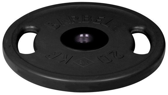 Диск олимпийский с ручками Barbell d 51 мм чёрный 20 кг
