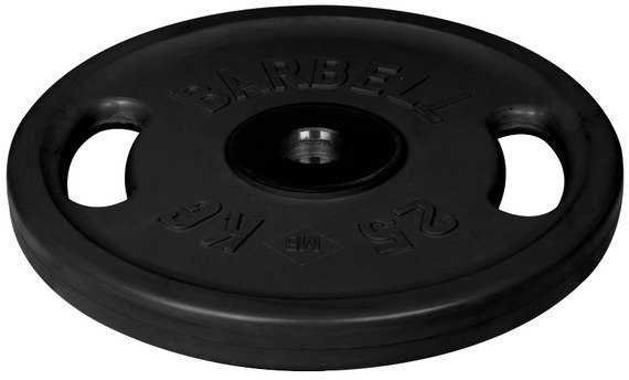 Диск олимпийский с ручками Barbell d 51 мм чёрный 25 кг
