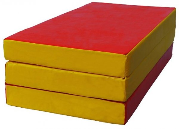 Мат № 4 КМС (100 х 150 х 10) складной красно/жёлтый