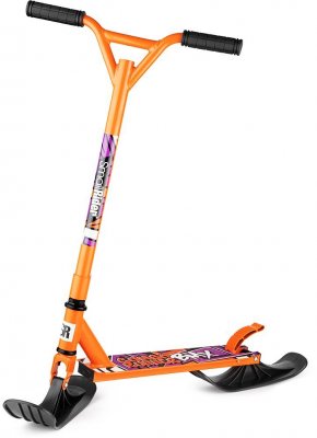 Самокат-снегокат с лыжами и колесами Small Rider Combo Runner BMX, оранжевый