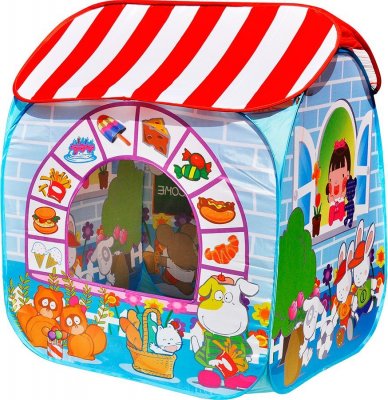 Игровой домик "Детский магазин" + 100 шариков CBH-32  синий