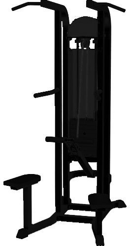 Турник-брусья Barbell МВ 3.14 с разгружением (грузоблок) (Гравитрон) чёрный