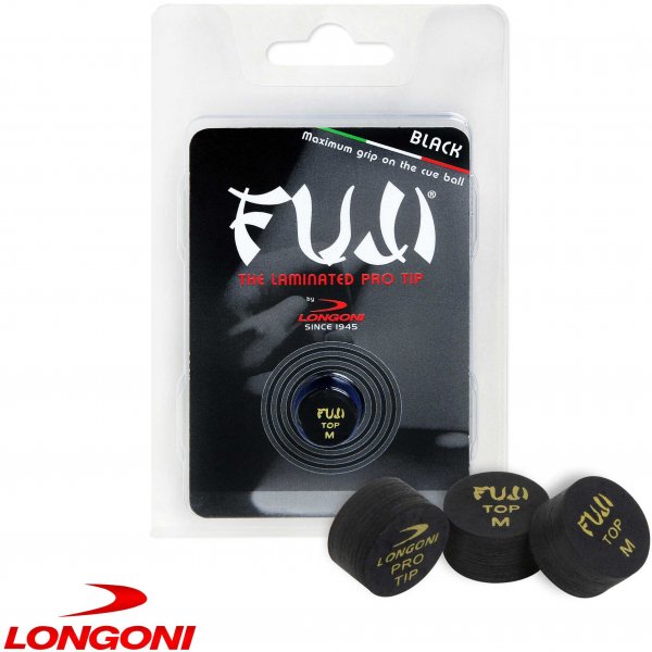 Наклейка для кия Longoni Fuji Black ø13мм Medium 1шт.