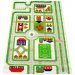 Детский игровой ковер "Трафик", зеленый 100х150
